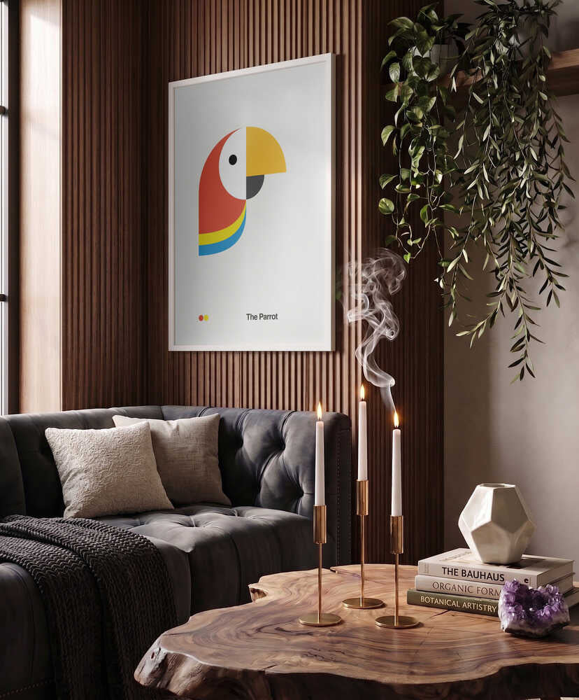 Colorful Geometric Parrot
