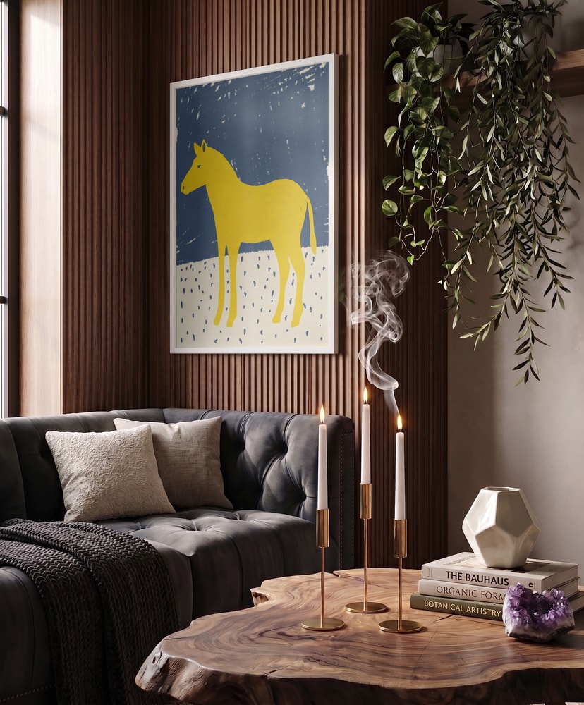 Yellow Horse Blue Sky