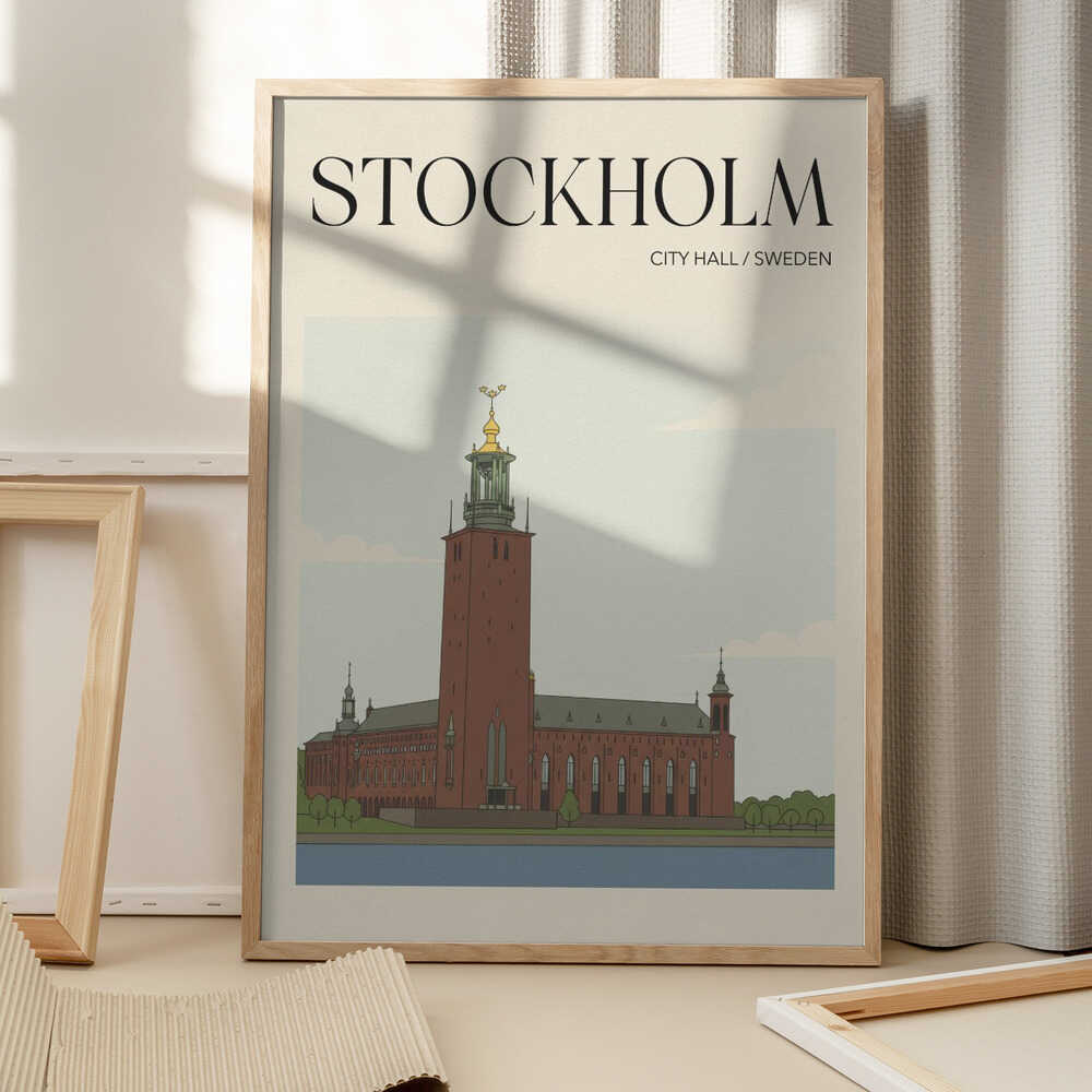 Stockholm City Hall Travel Poster