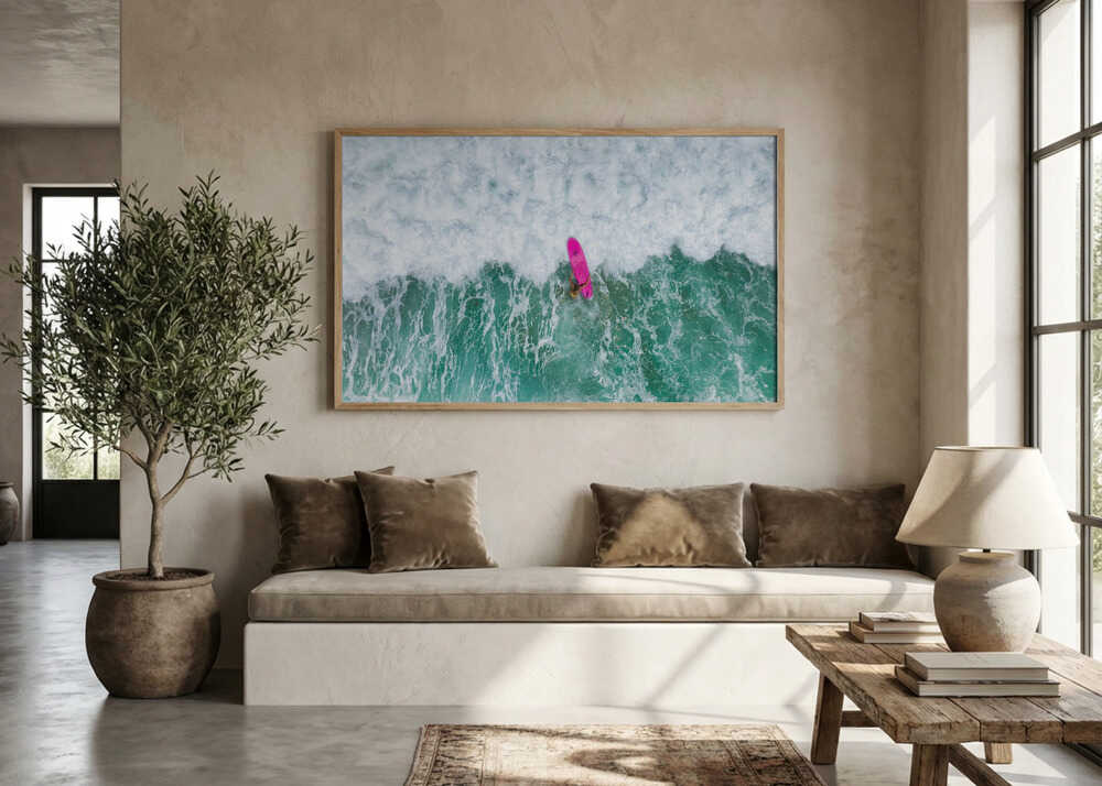 Den rosa surfbrädan