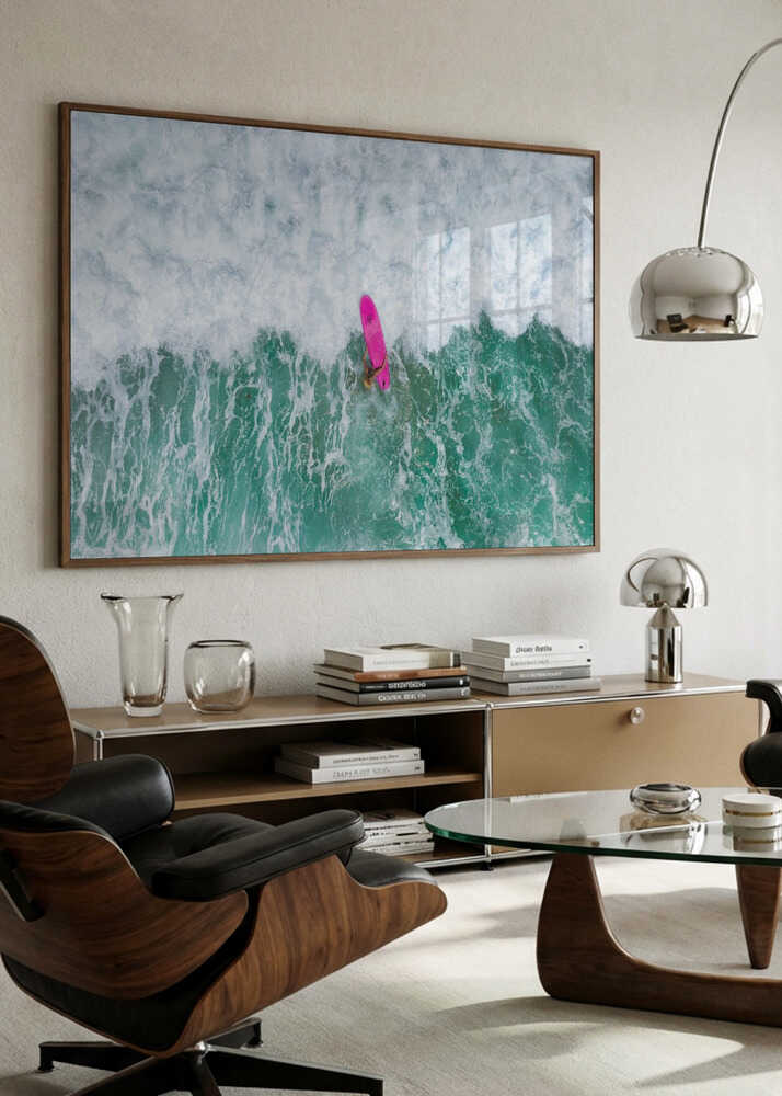 Den rosa surfbrädan