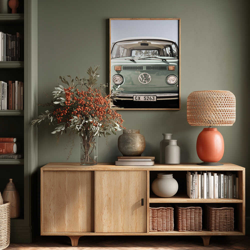 Volkswagen Type 2. Surfarbuss i grönt