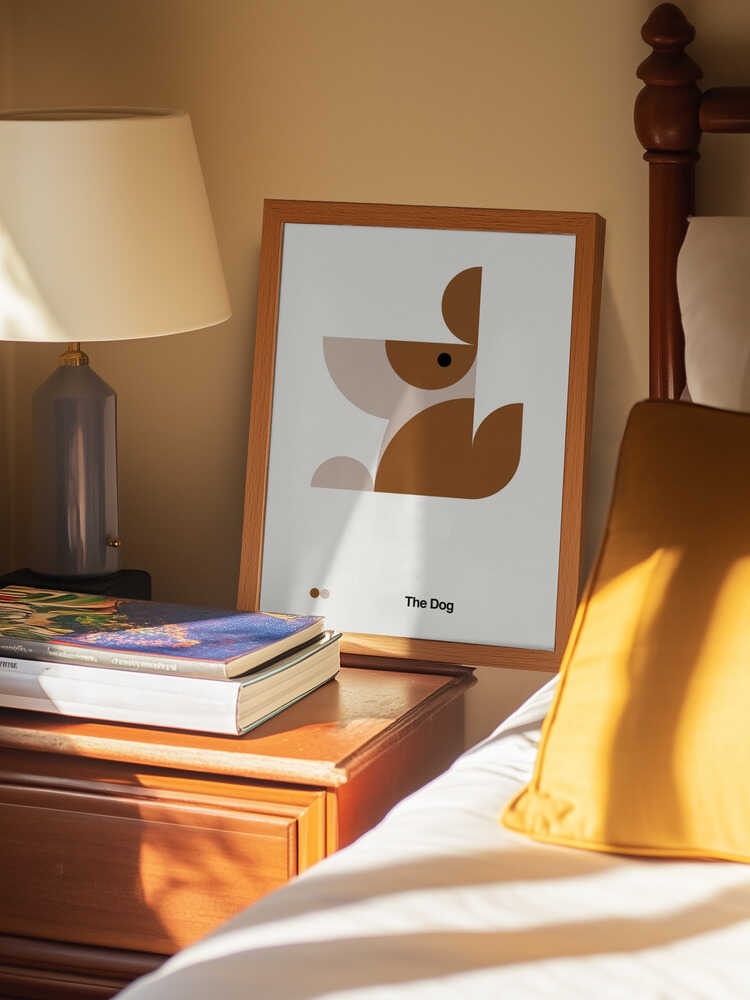 Bauhaus Dog Print | Minimalist Nursery Art
