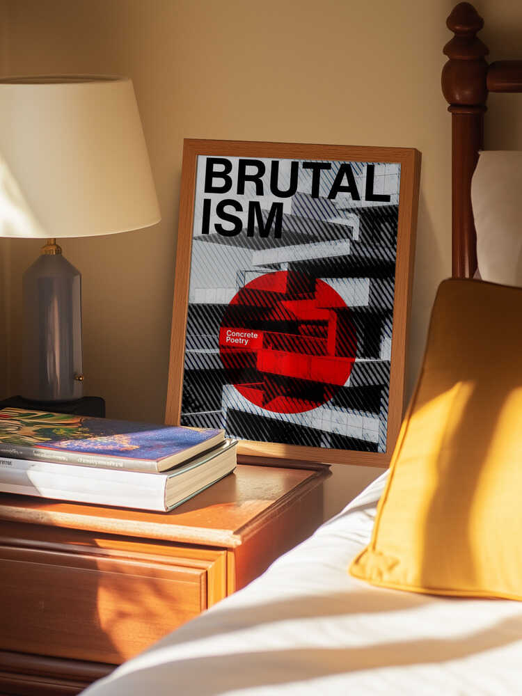 Brutalism Concrete Poetry – Modern Architectural Poster