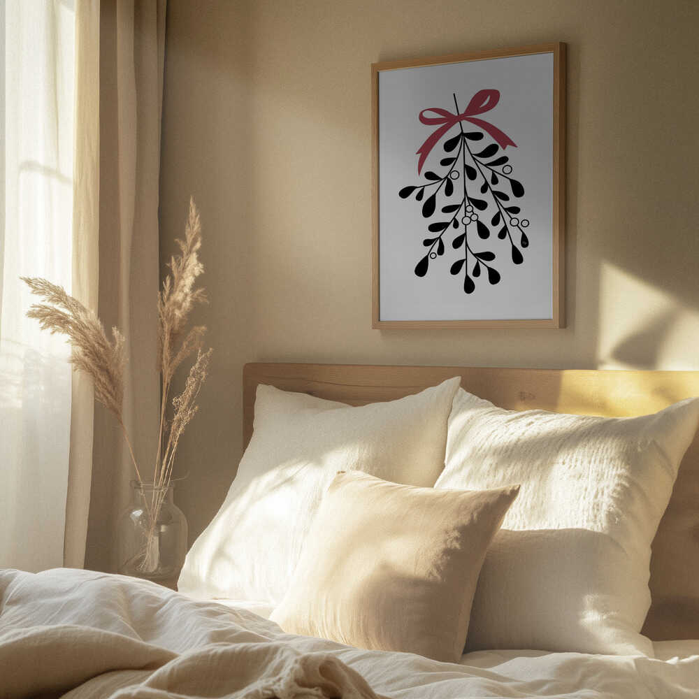 Mistel med röd rosett