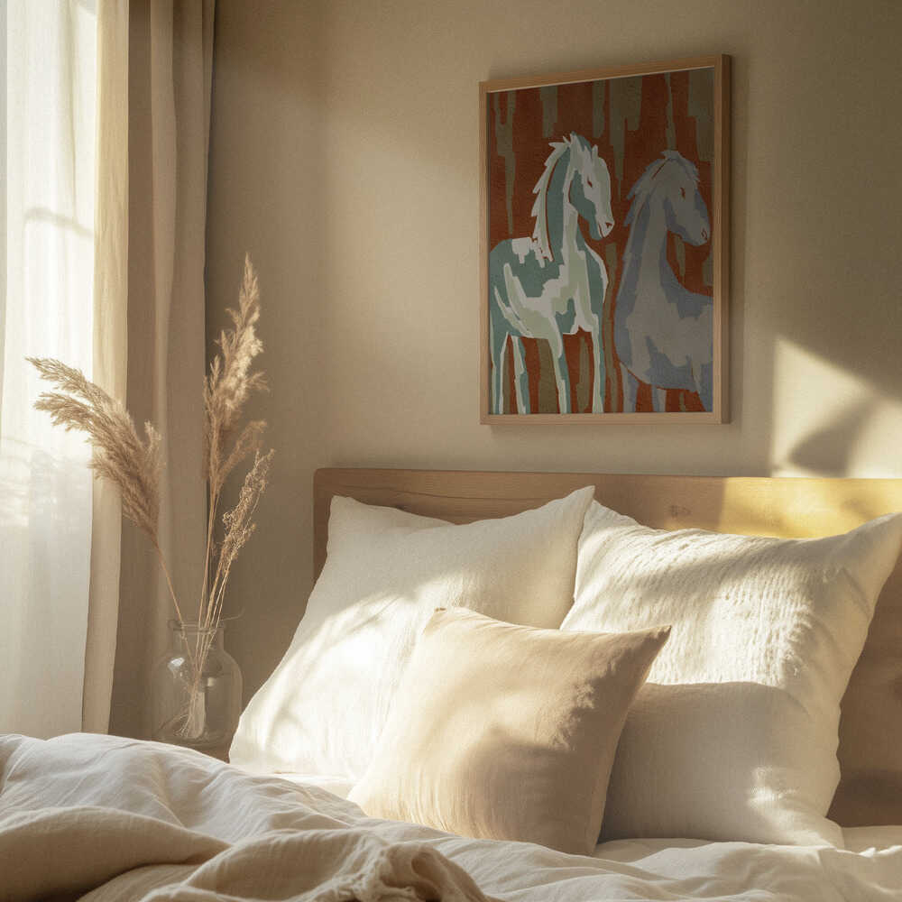 Abstract Forest Horses
