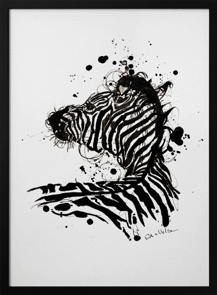 Wild Zebra Ink Splash