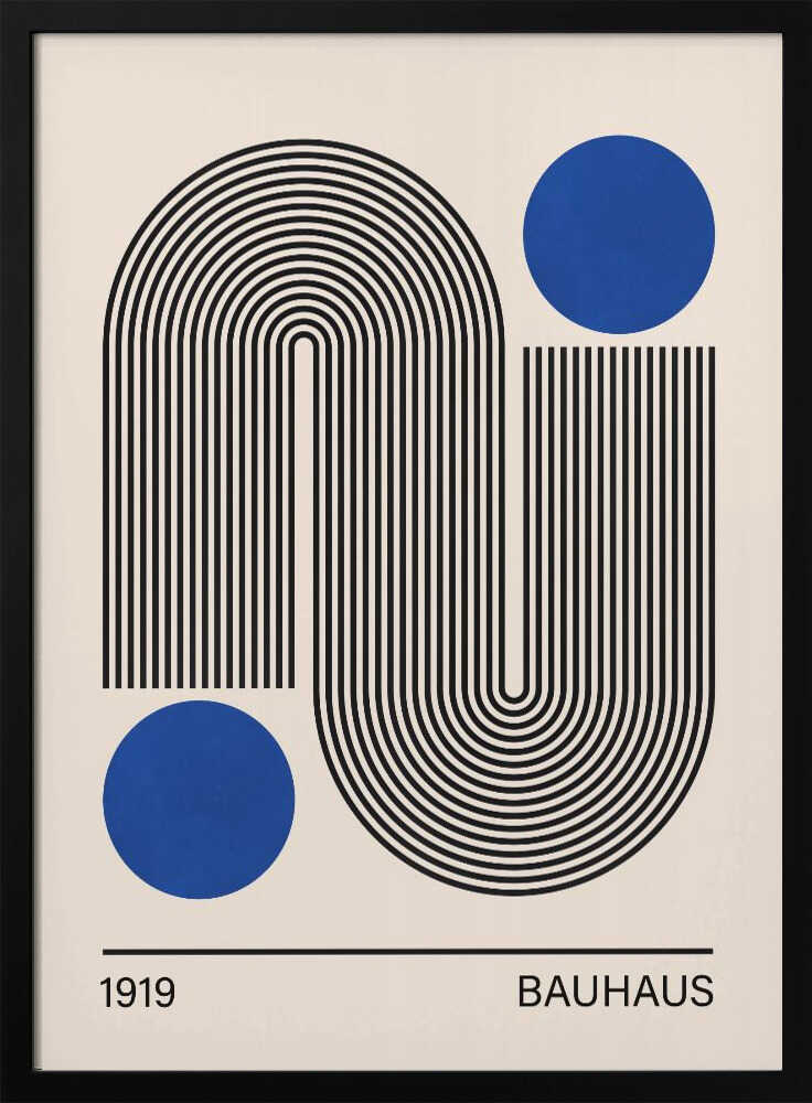 Modern Curves Blue Circles