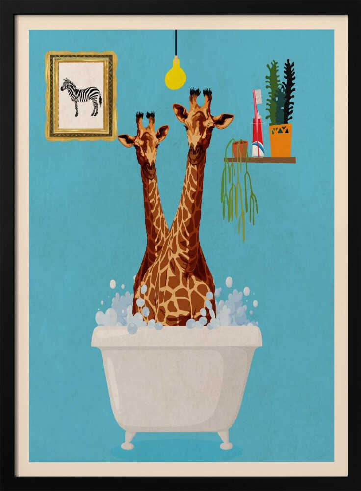 Giraffer i badet