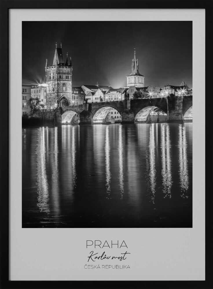 Prague Charles Bridge Night