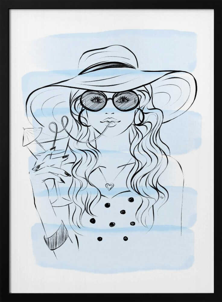 Stylish Woman Sipping