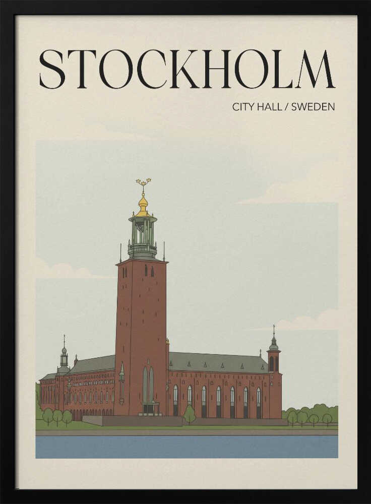 Stockholm City Hall Travel Poster