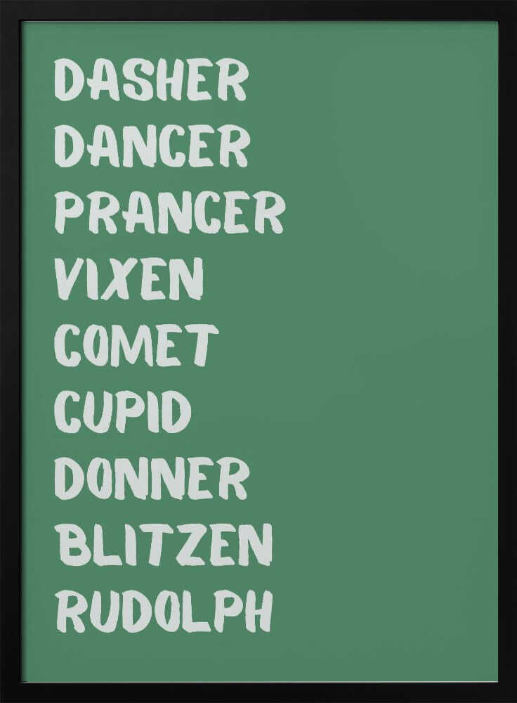 Reindeer Names - Green