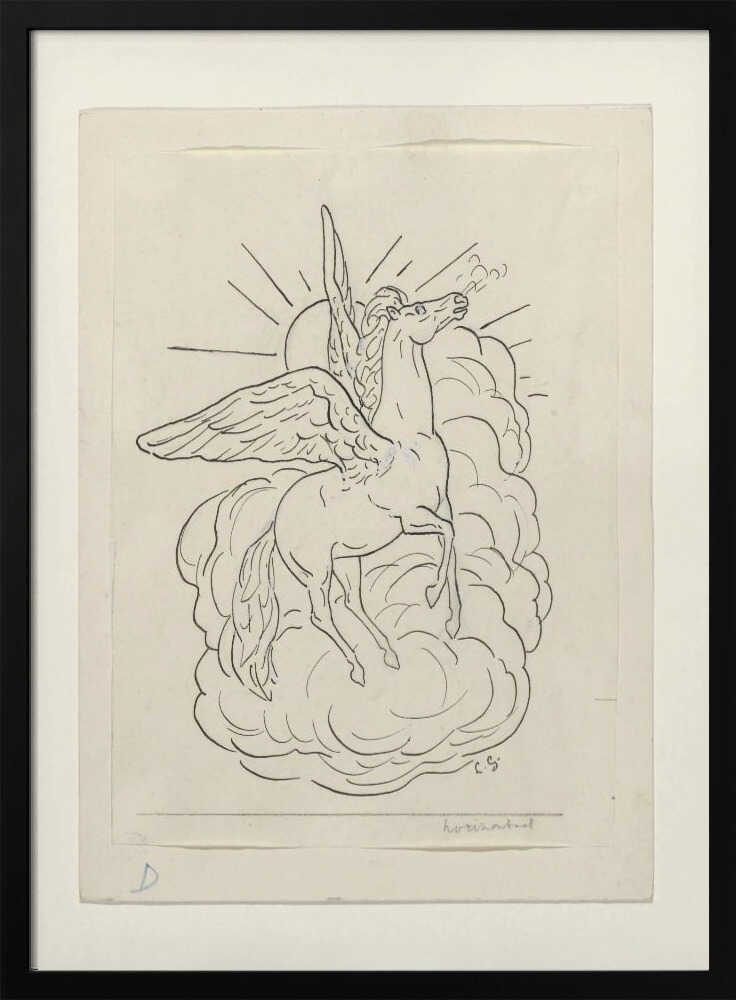 Pegasus Flying In Front of Clouds (1891–1941)