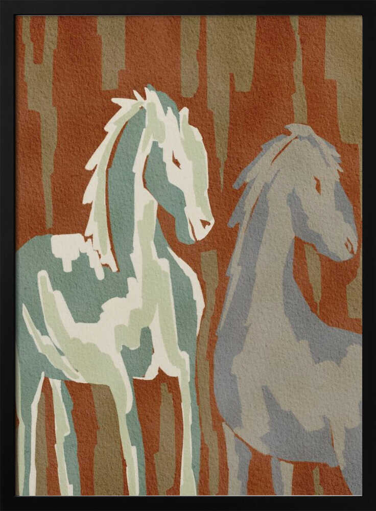 Abstract Forest Horses