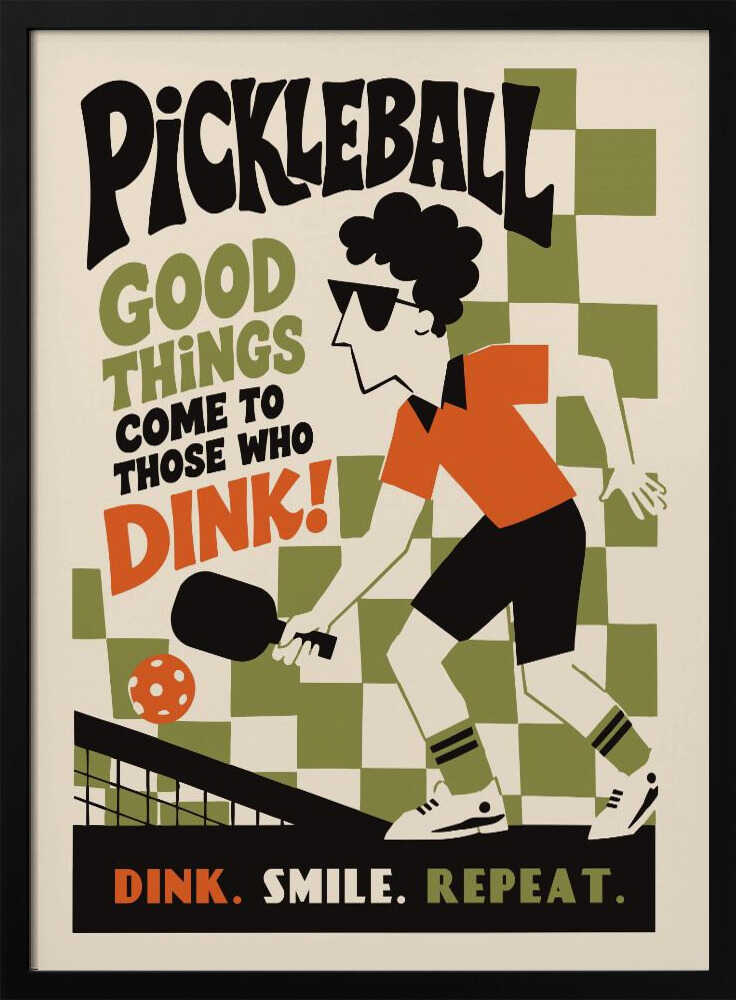 Retro Pickleball Dink Shot