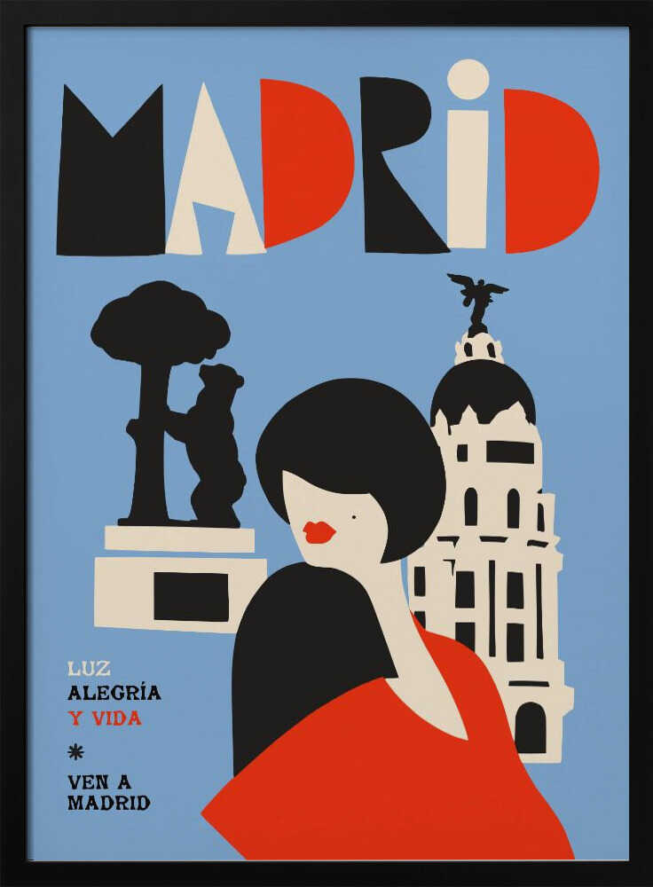 Retro Madrid City Woman