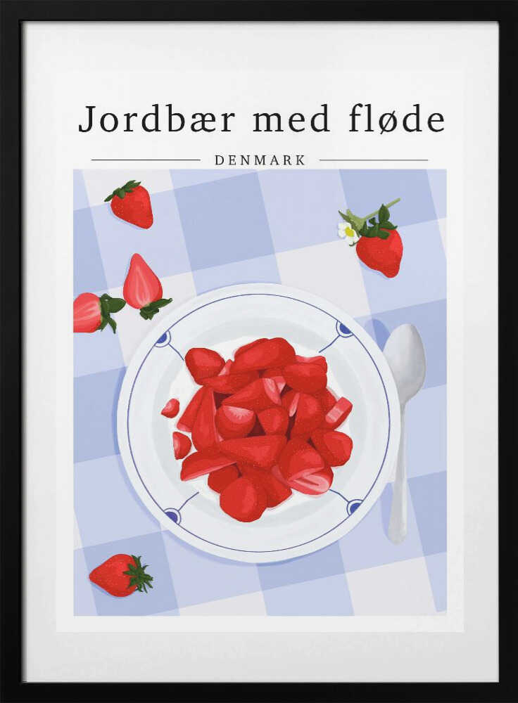 Jordbær Med Fløde