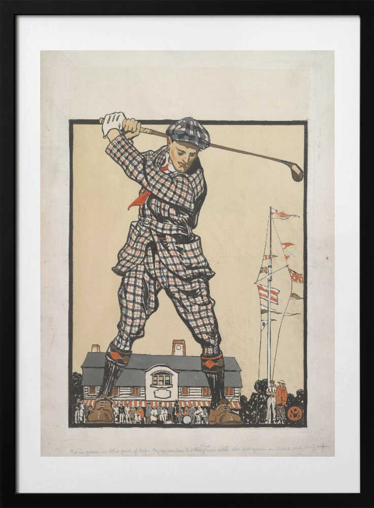 Man Swinging Golf Club