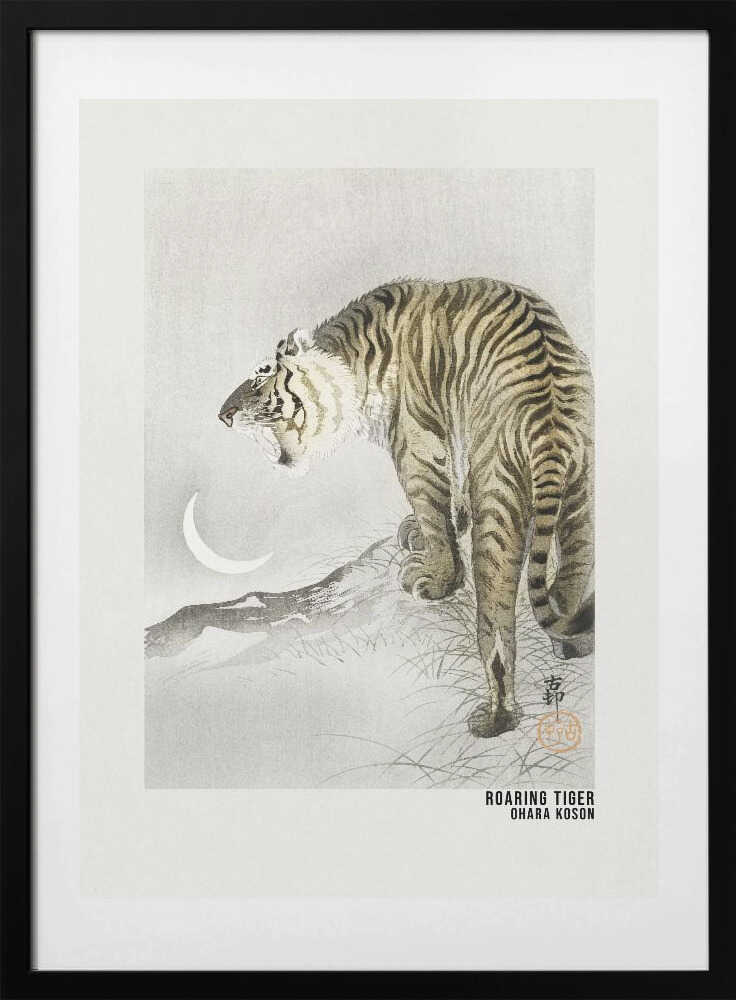 Roaring Tiger Art Poster
