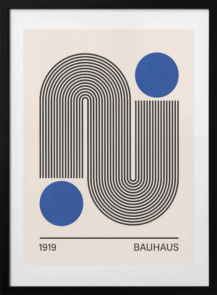 Modern Curves Blue Circles