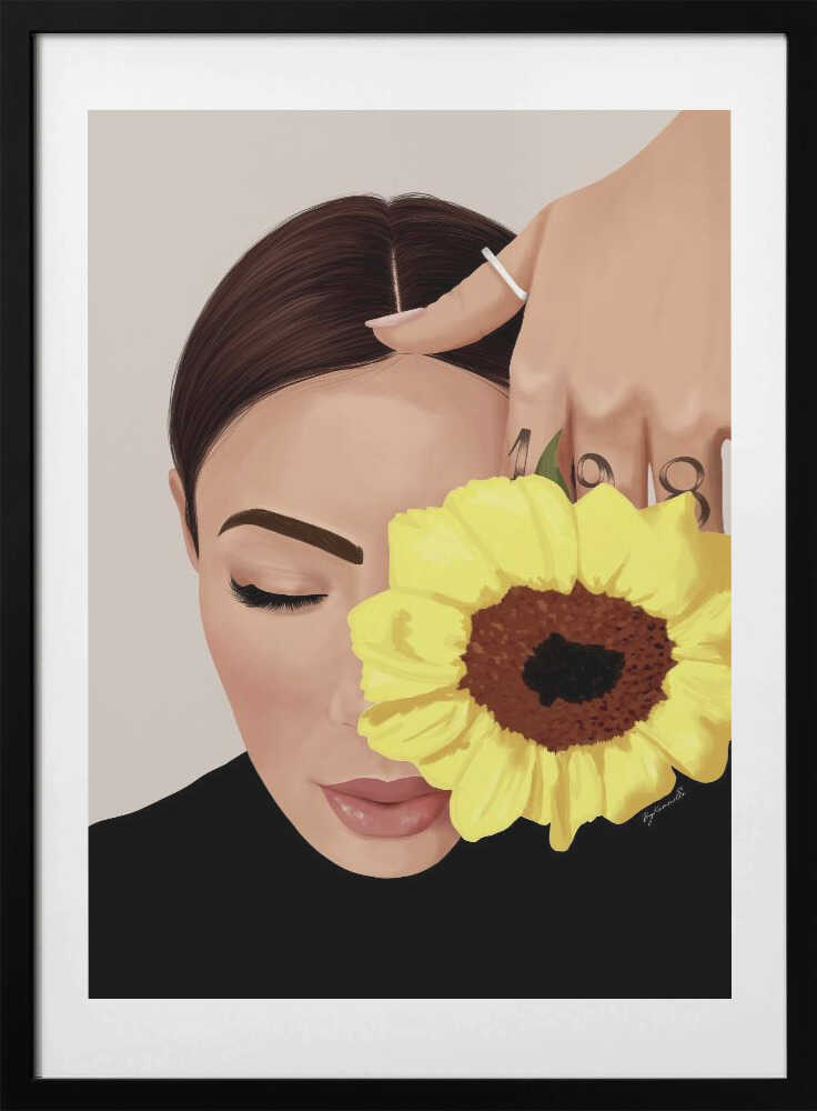 Serene Sunflower Portrait