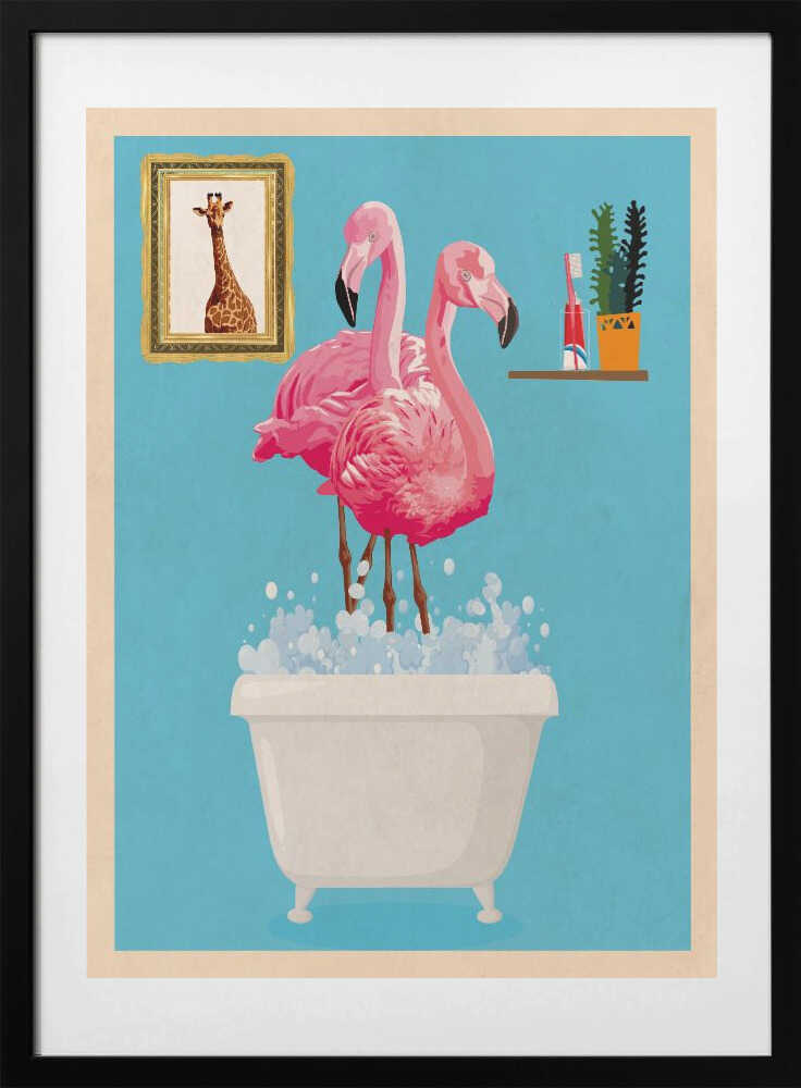 Flamingo i badkaret