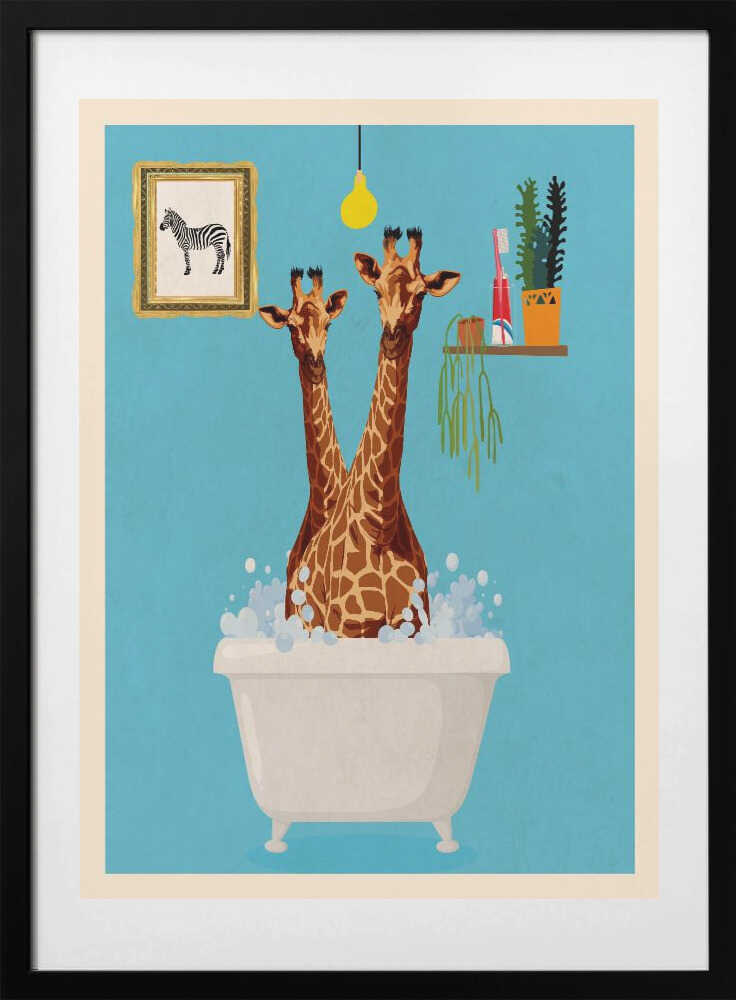 Giraffer i badet