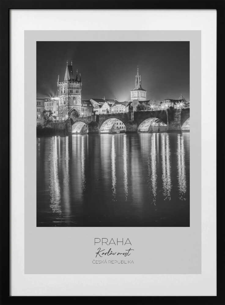 Prague Charles Bridge Night