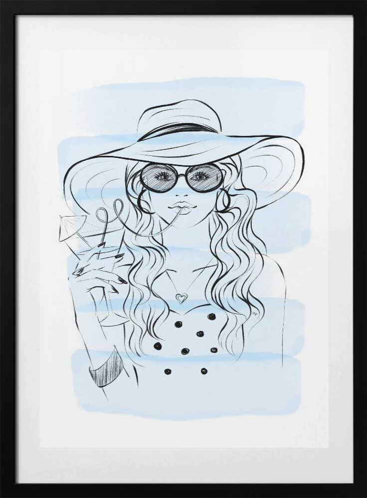 Stylish Woman Sipping