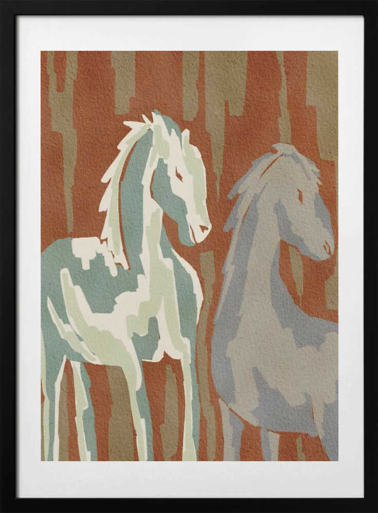 Abstract Forest Horses