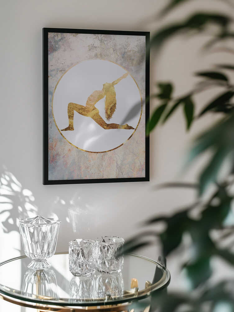 Golden Yoga Silhouette