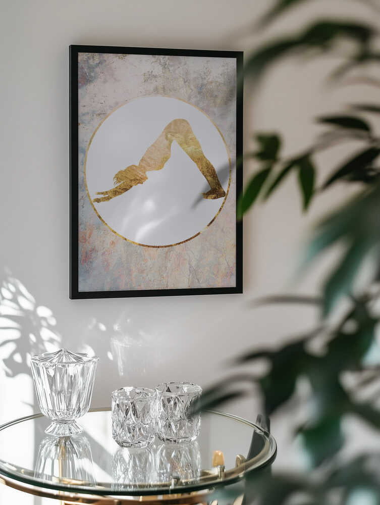 Golden Yoga Silhouette