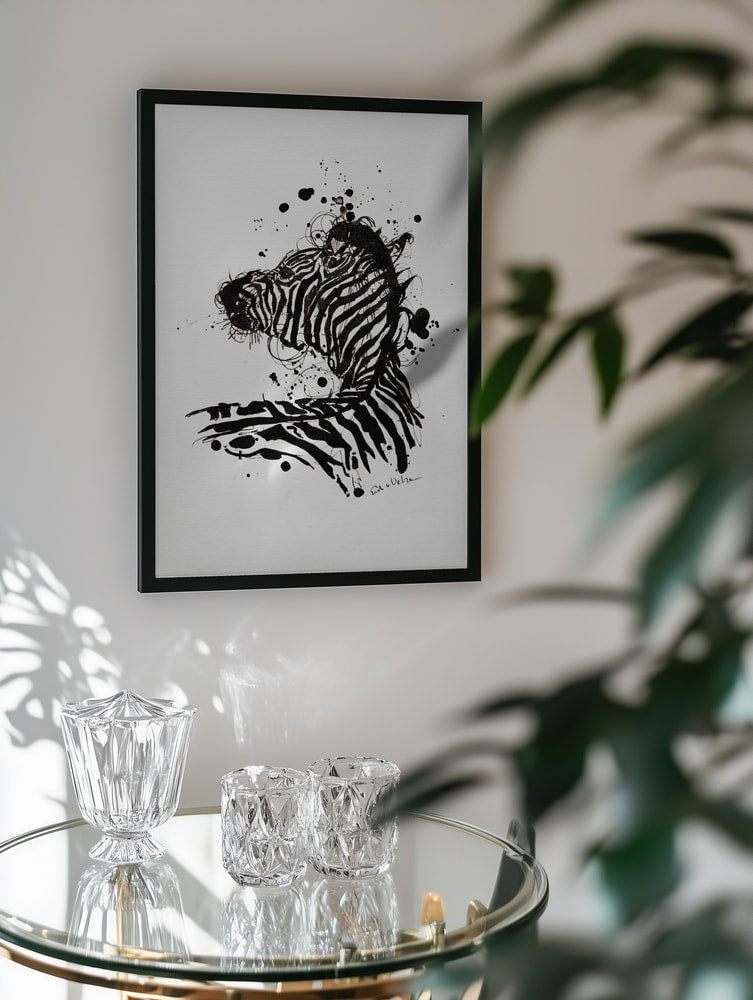 Wild Zebra Ink Splash