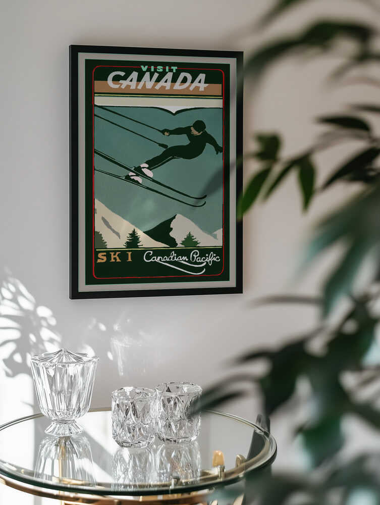 Vintage Ski Mountain Adventure