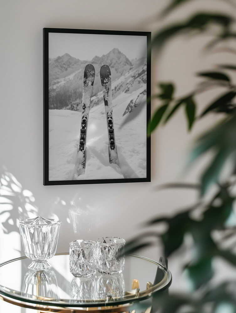 Alpine Skis And Peaks
