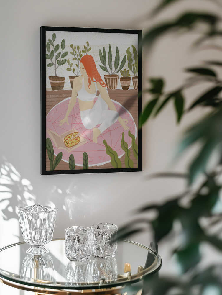 Cozy Yoga Pizza Moment