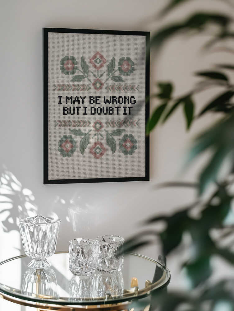 Witty Cross Stitch Quote