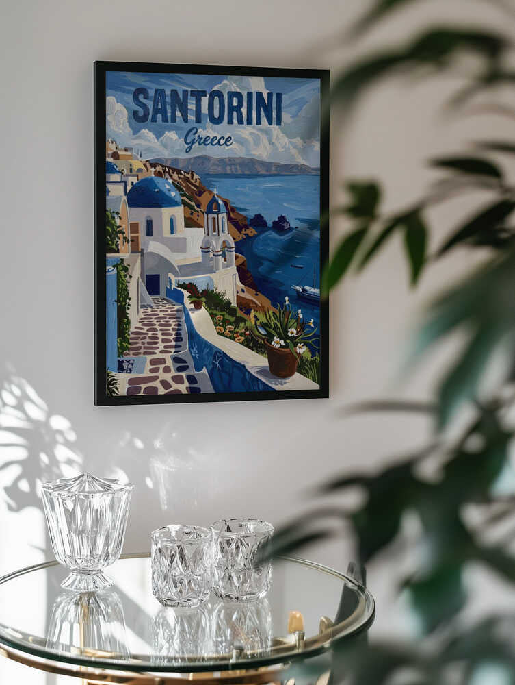 Santorini Blue Domes