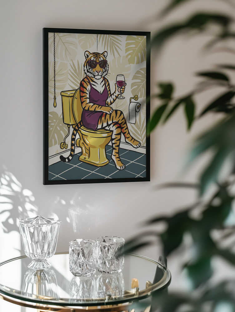 Chic Tiger Bathroom Wine