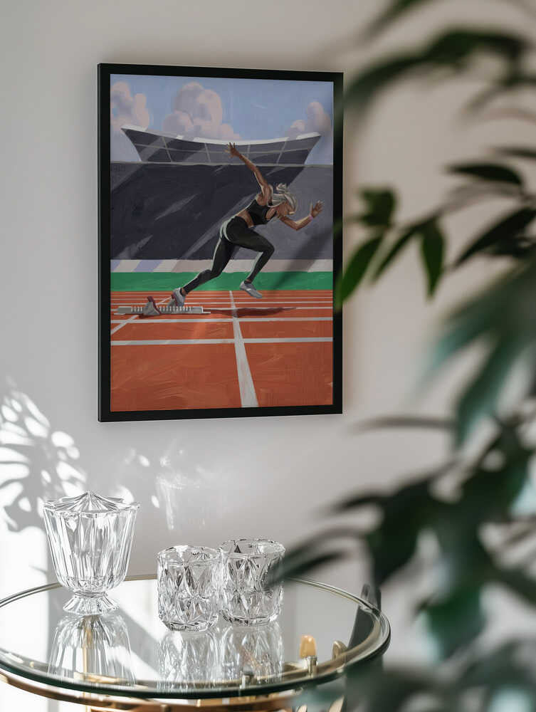 Female Sprinter Ready