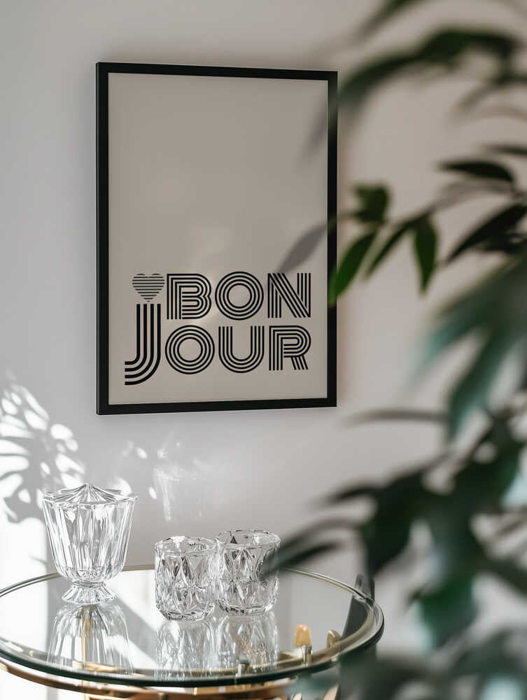 Striped Bonjour Heart