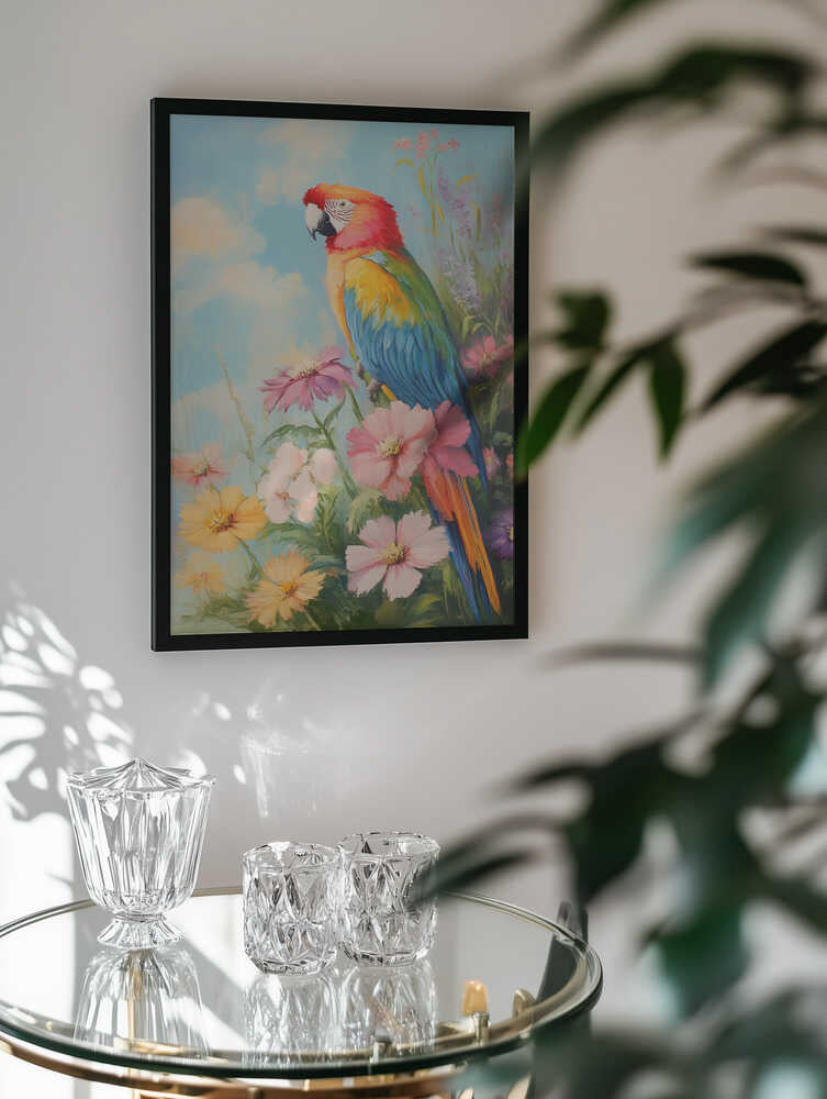 Vibrant Garden Macaw