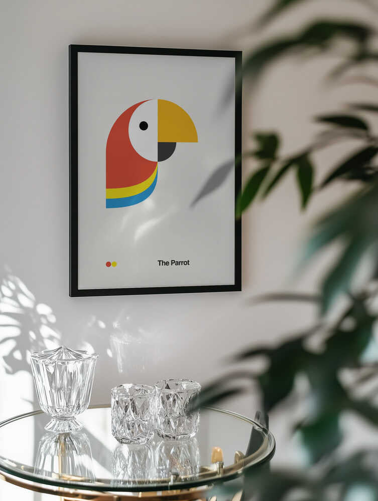 Colorful Geometric Parrot
