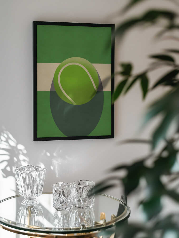 Green Court Tennis Ball