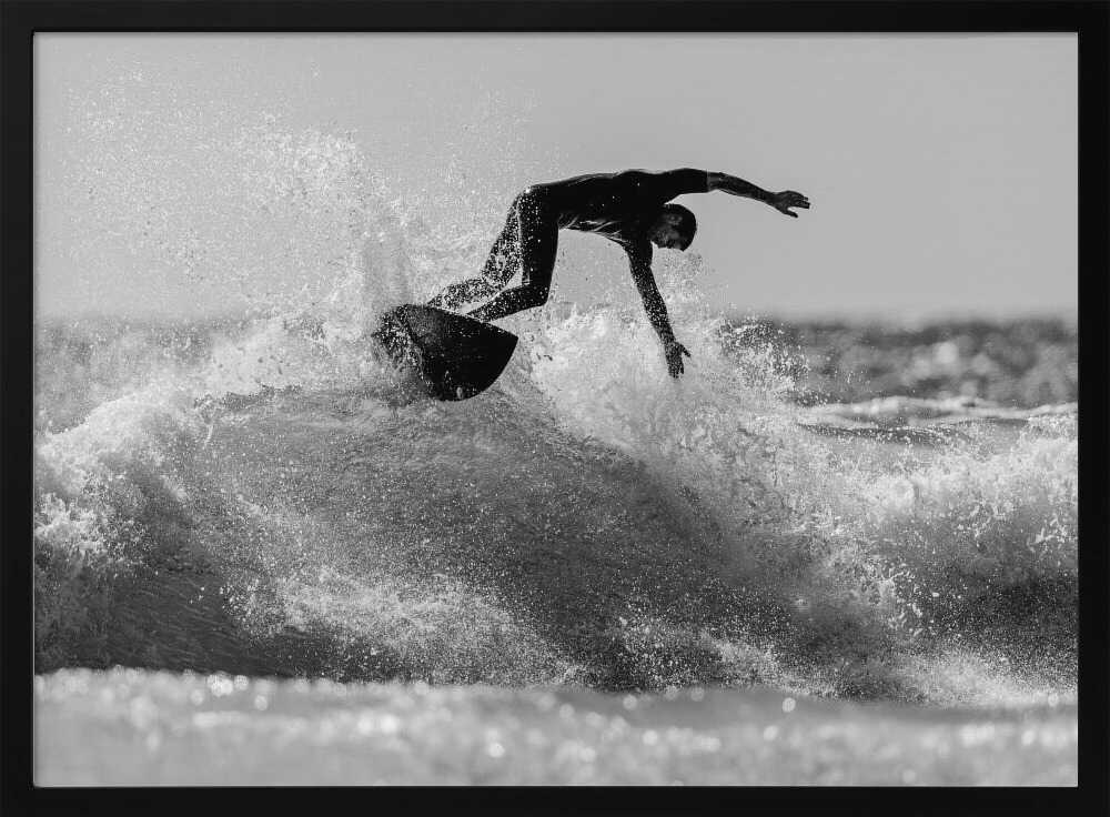 Surfer Riding Ocean Wave