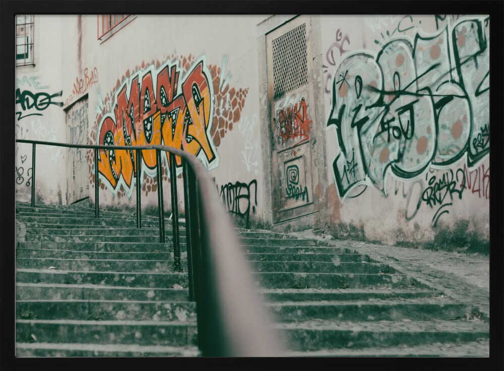 Colorful Urban Graffiti Stairs