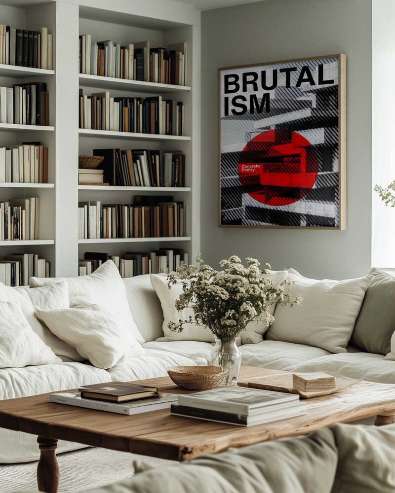 Brutalism Concrete Poetry – Modern Architectural Poster