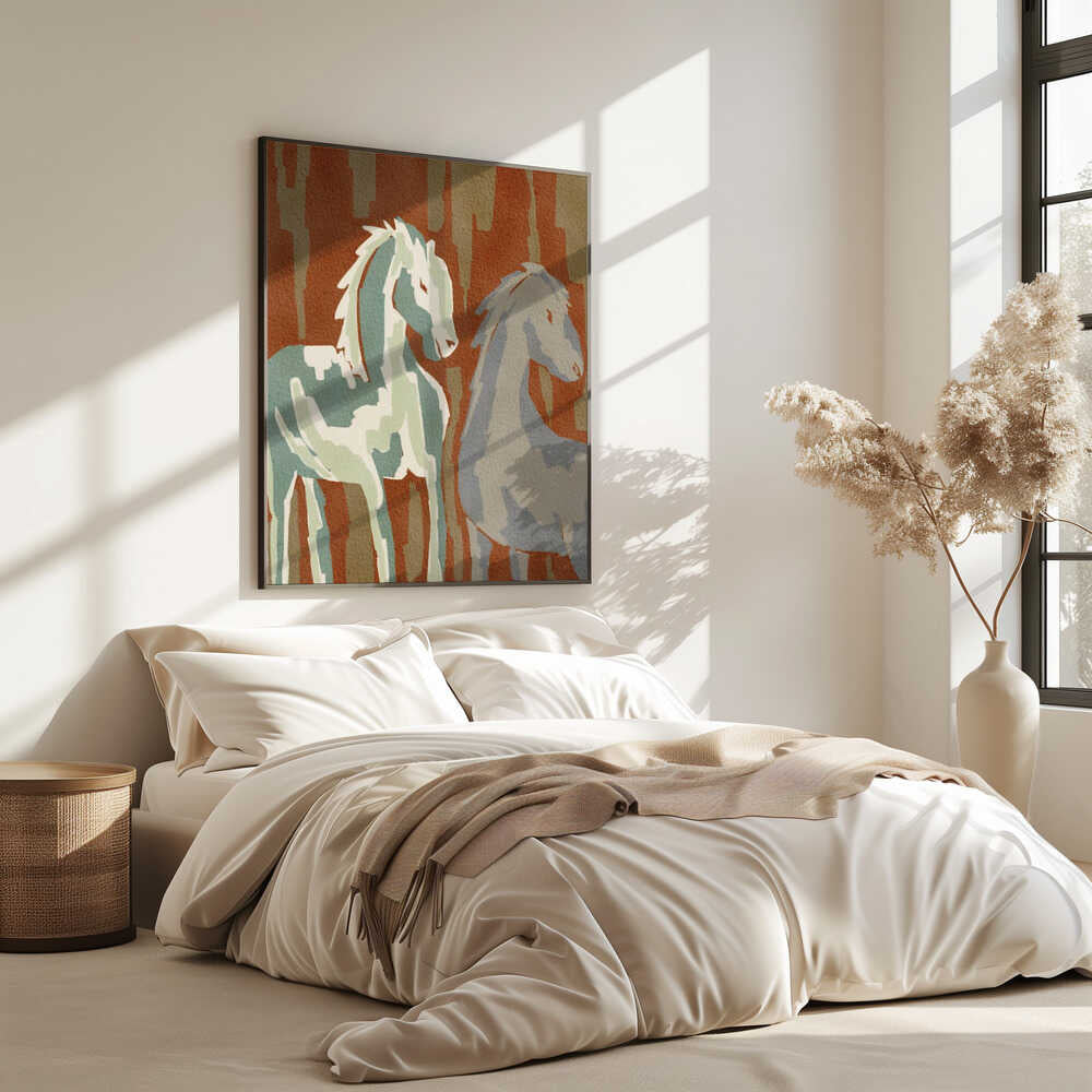 Abstract Forest Horses