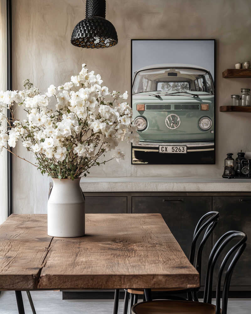 Volkswagen Type 2. Surfarbuss i grönt